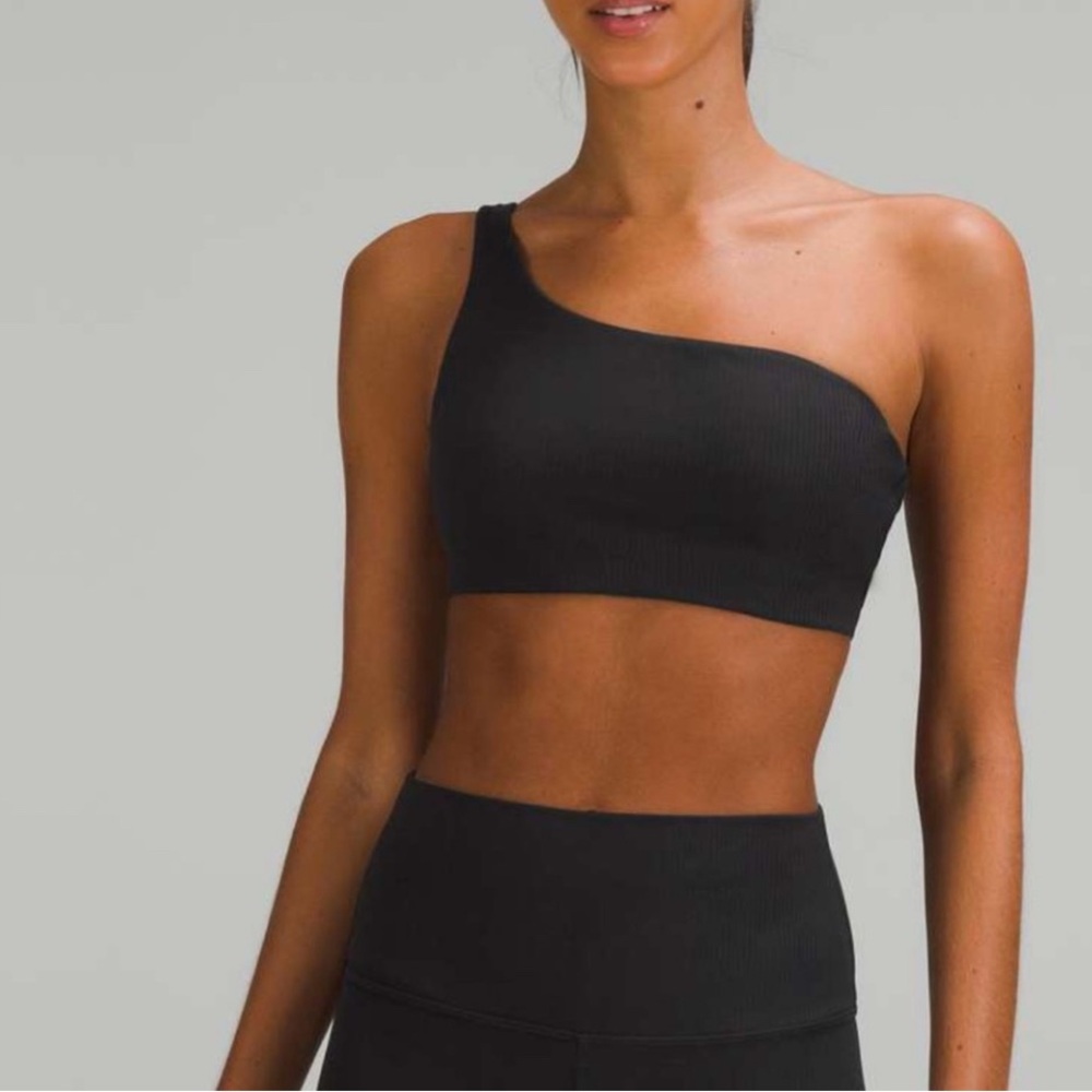 Lululemon Athletica One-Shoulder Black Sports Bra
